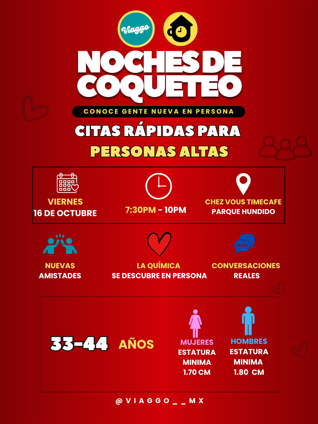 33-44 AÑOS PERSONAS ALTAS CITAS RAPIDAS NOCHES DE COQUETEO