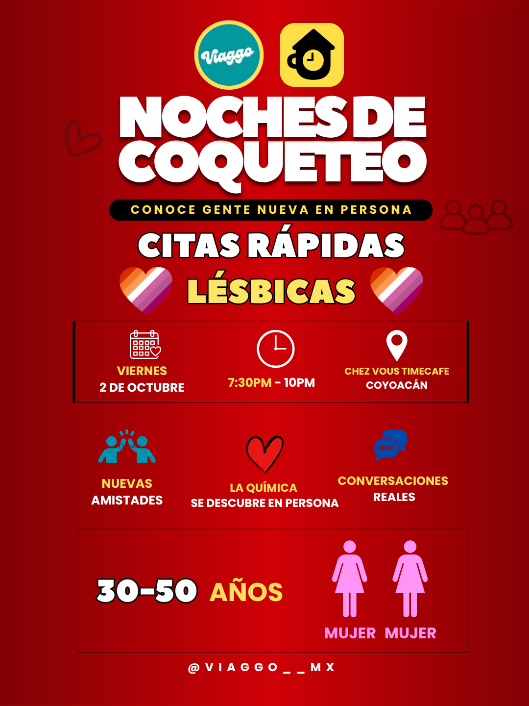 LÉSBICAS 30-50 AÑOS CITAS RAPIDAS NOCHES DE COQUETEO