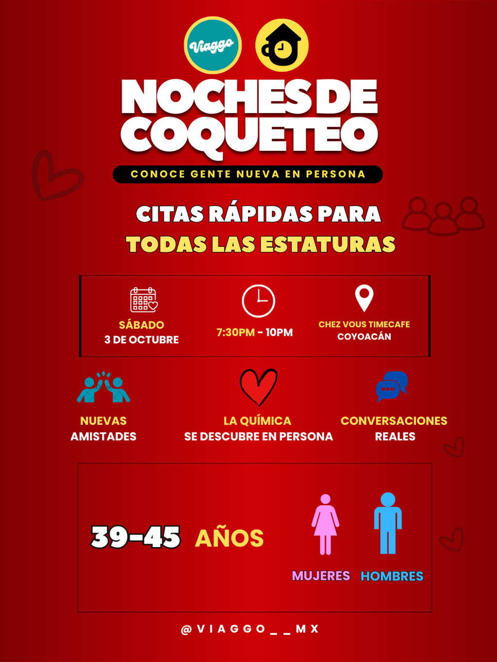 39-45 AÑOS TODAS LAS ESTATURAS CITAS RAPIDAS NOCHES DE COQUETEO