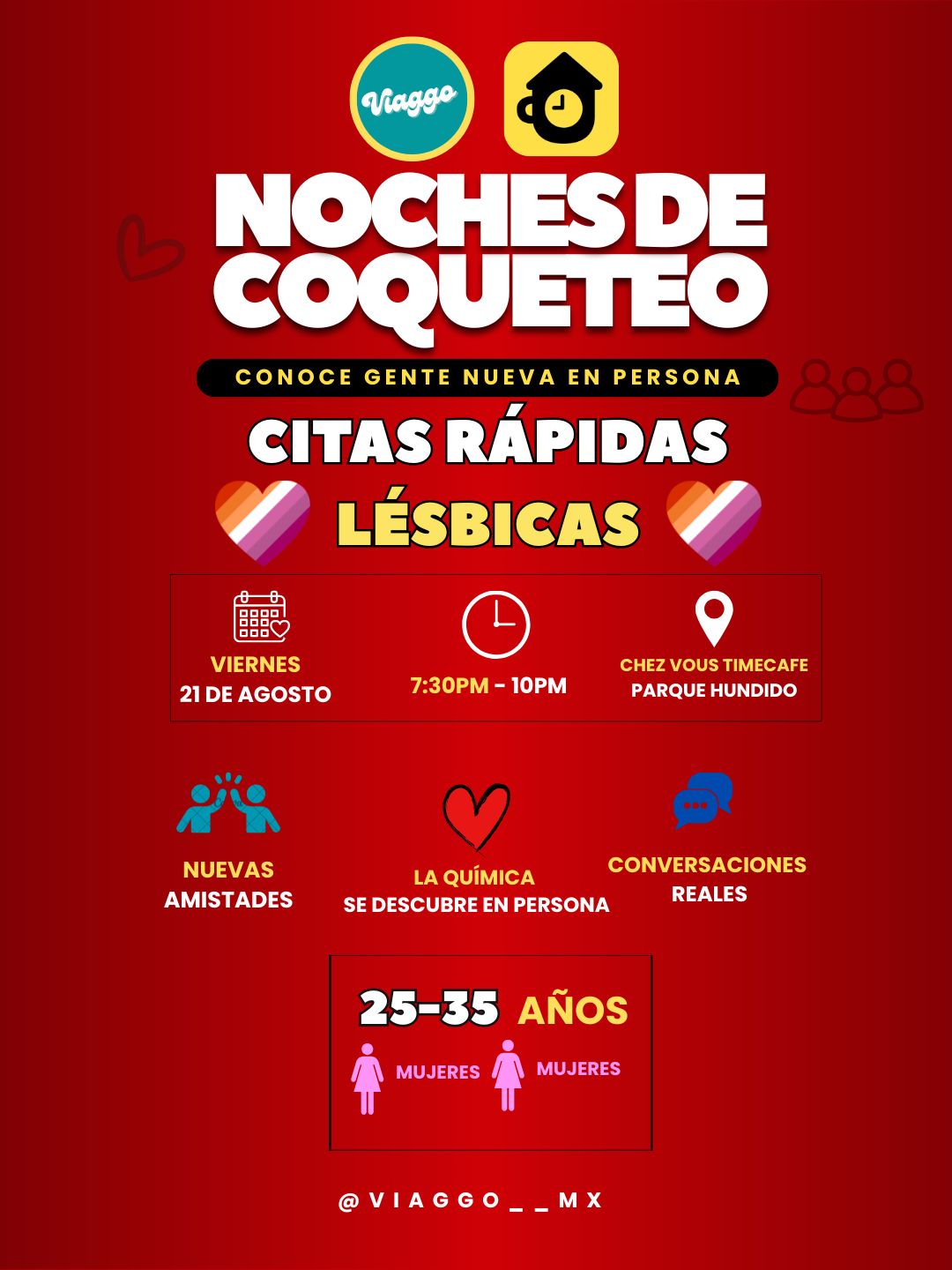 CITAS RAPIDAS LÉSBICAS 25-35 AÑOS NOCHES DE COQUETEO