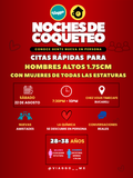 CITAS RAPIDAS 28-38 AÑOS HOMBRES ALTOS Y MUJERES DE TODAS LAS ESTATURAS NOCHES DE COQUETEO