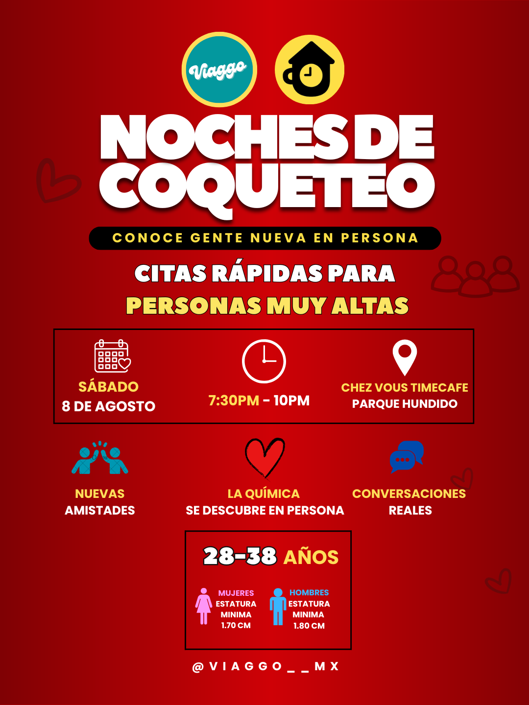 CITAS RAPIDAS 28-38 AÑOS PERSONAS MUY ALTAS NOCHES DE COQUETEO